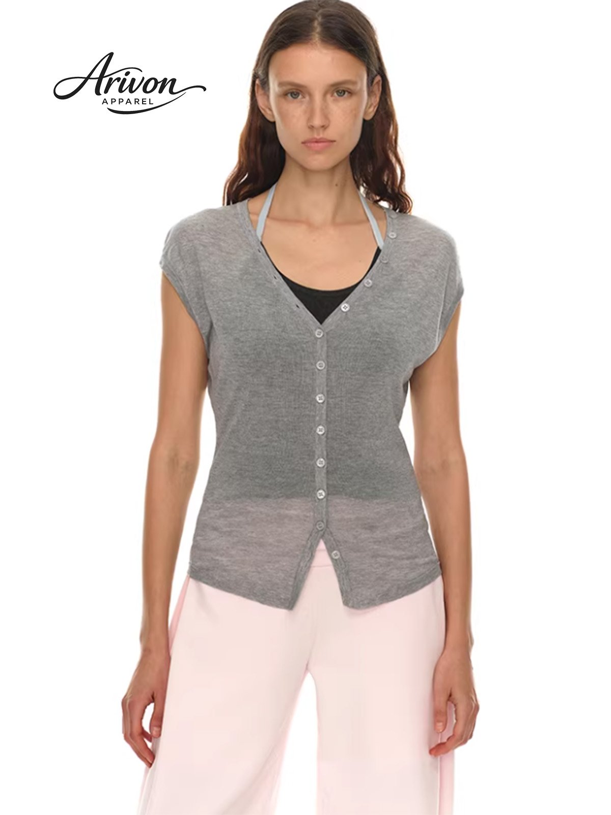 3logo Layered Ease Lyocell Duo Top Set - Image 1