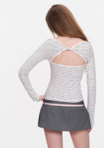 Twist Back Off-Shoulder Slim Tee - Image 2