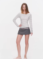 Twist Back Off-Shoulder Slim Tee - Image 3